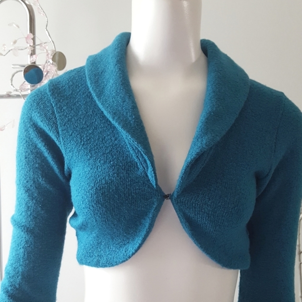 🔖Y2K UB Vintage☆Blue Knit Bolero Cardigan